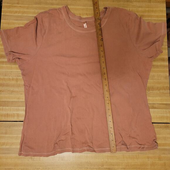 Fabletics Women's Plus Size 3X T-Shirt Rose Brown Short Sleeve Relaxed Fit - Picture 4 of 6